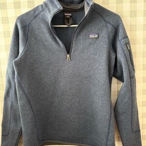 Patagonia Blue Quarter-Zip Fleece Pullover size 14-16 or smaller Adult size.